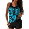 thumbnail image 1 of New summer arrivals UTSJKR Women's Tankini Two Piece Swimsuits Modest Bathing Suits Tropical Graphic Blouson Swim Tank Top & Shorts Swimwear Multicolor 4, 1 of 5