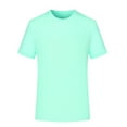 thumbnail image 1 of YLSDY Men's Knit T-Shirt Summer Fashion Quick Dry Short Sleeve Tee Crewneck Sweater Shirt Casual Pullover Tops Mint Green XXXXL, 1 of 6