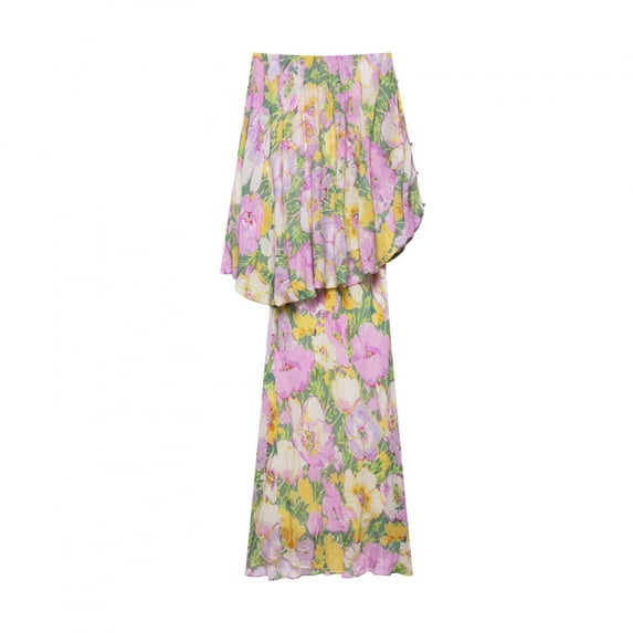 New summer fashion and elegant irregular print dress