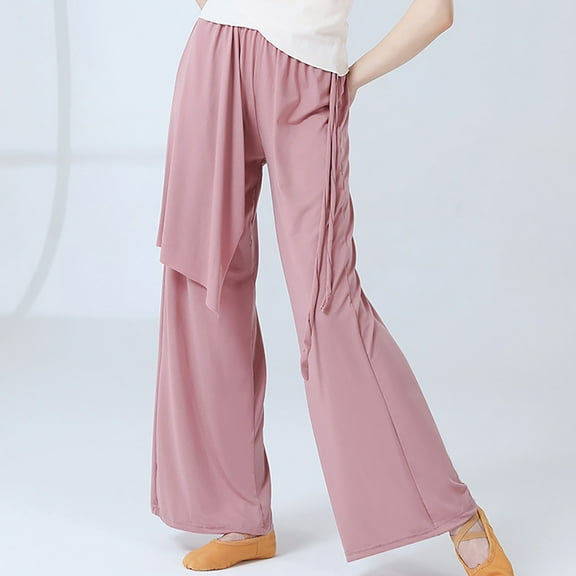 GaThRRgYP Jeans Pants Womens,Fashion Womens Casual Solid Color Elastic Loose Pants Straight Wide Leg Trousers Pants