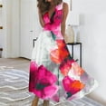 thumbnail image 1 of New trending & for spring GaThRRgYP Women's Printed Maxi Short Sleeve Dress,Women's Spring/Summer Sleeveless Color V-Neck Wrapped Chest Dress Long Dress, 1 of 5