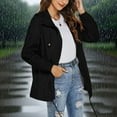 thumbnail image 1 of New trending & for spring GaThRRgYP Womens Jackets and Coats,Rainproof Jacket for Women Waterproof and Zipper Jacket Quarter Sleeve Hooded Jacket Raincoat Jacket with Pockets Black L, 1 of 7
