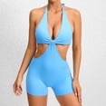 thumbnail image 1 of New trending & for spring LEBONYARD Shorts for Women$5,Women's Sexy Backless Fashion Tight Fitting Casual Hollow Fitness Yoga Jumpsuit Shorts Jumpsuit Shorts, 1 of 8