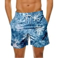 thumbnail image 1 of New trending & for spring Viikei Comfortable Men's Shorts in Various Colors,Fashionable Men's Casual Printed Elastic Waistband Drawstring Shorts Blue XXL, 1 of 4