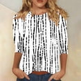 thumbnail image 1 of New trends for her GaThRRgYP Crew Neck Sweatshirts for Women,Women's Fashion Tees Casual Crewneck 3/4 Sleeve Loose T Shirt Ladies Blouses Shirts White S, 1 of 5