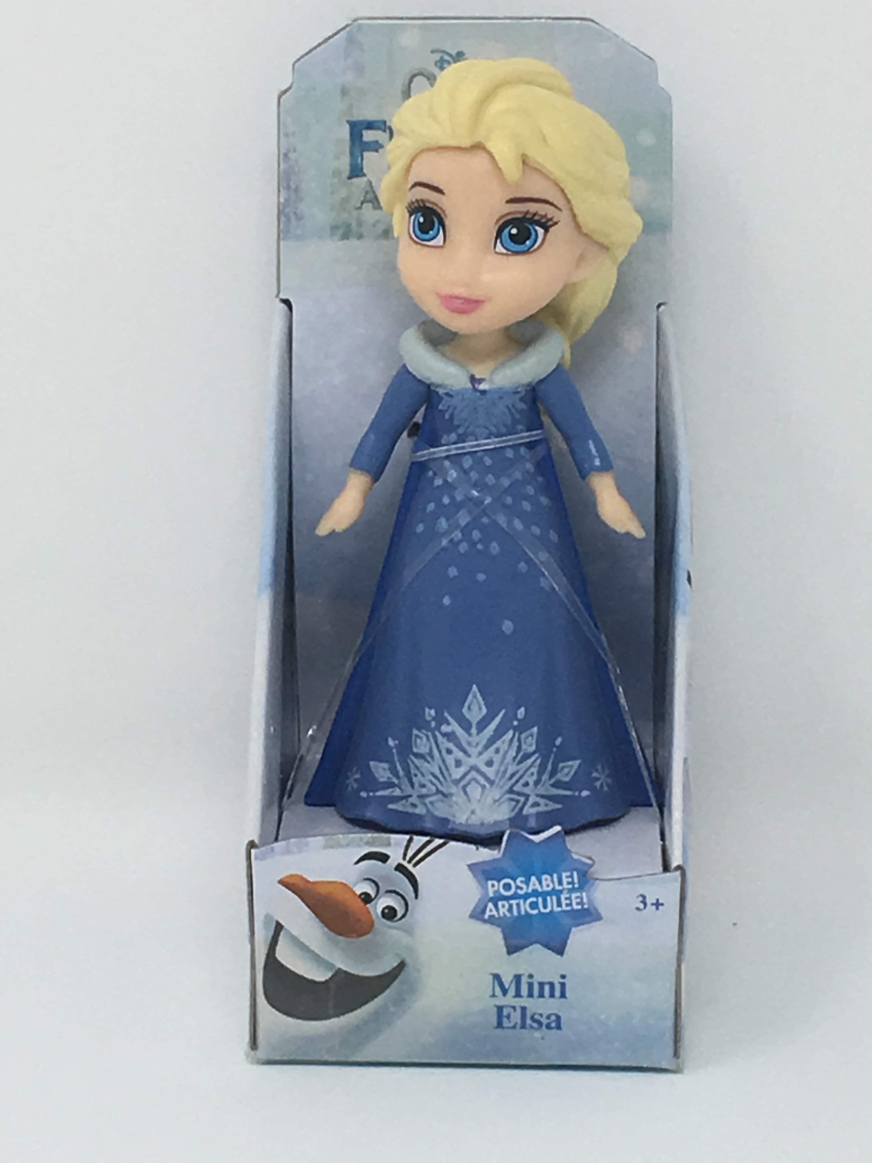 New version Disney Princess Mini Doll - Elsa Blue Snow Dress