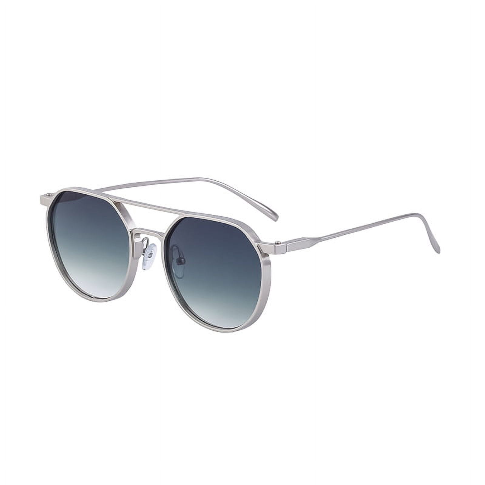 New vintage oval frame glasses, metal double-beam aviator  display picture 1