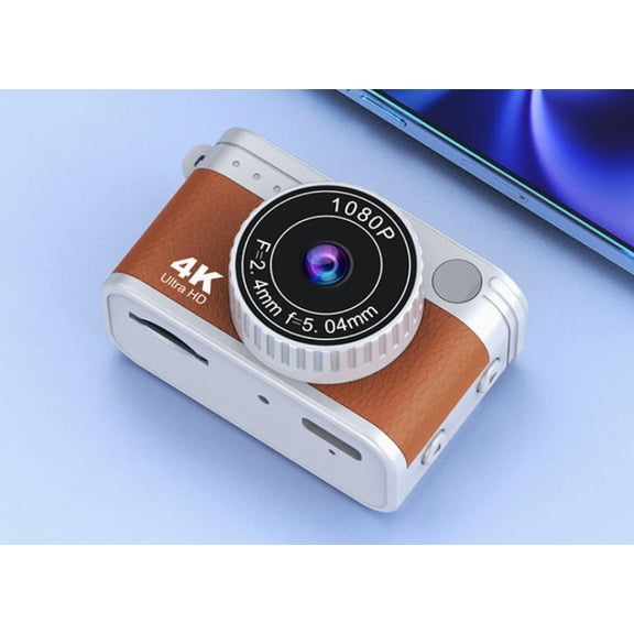 New vintage thumb-sized mini digital camera with hook for high battery life, high-definition shooting and recording, compact and portable