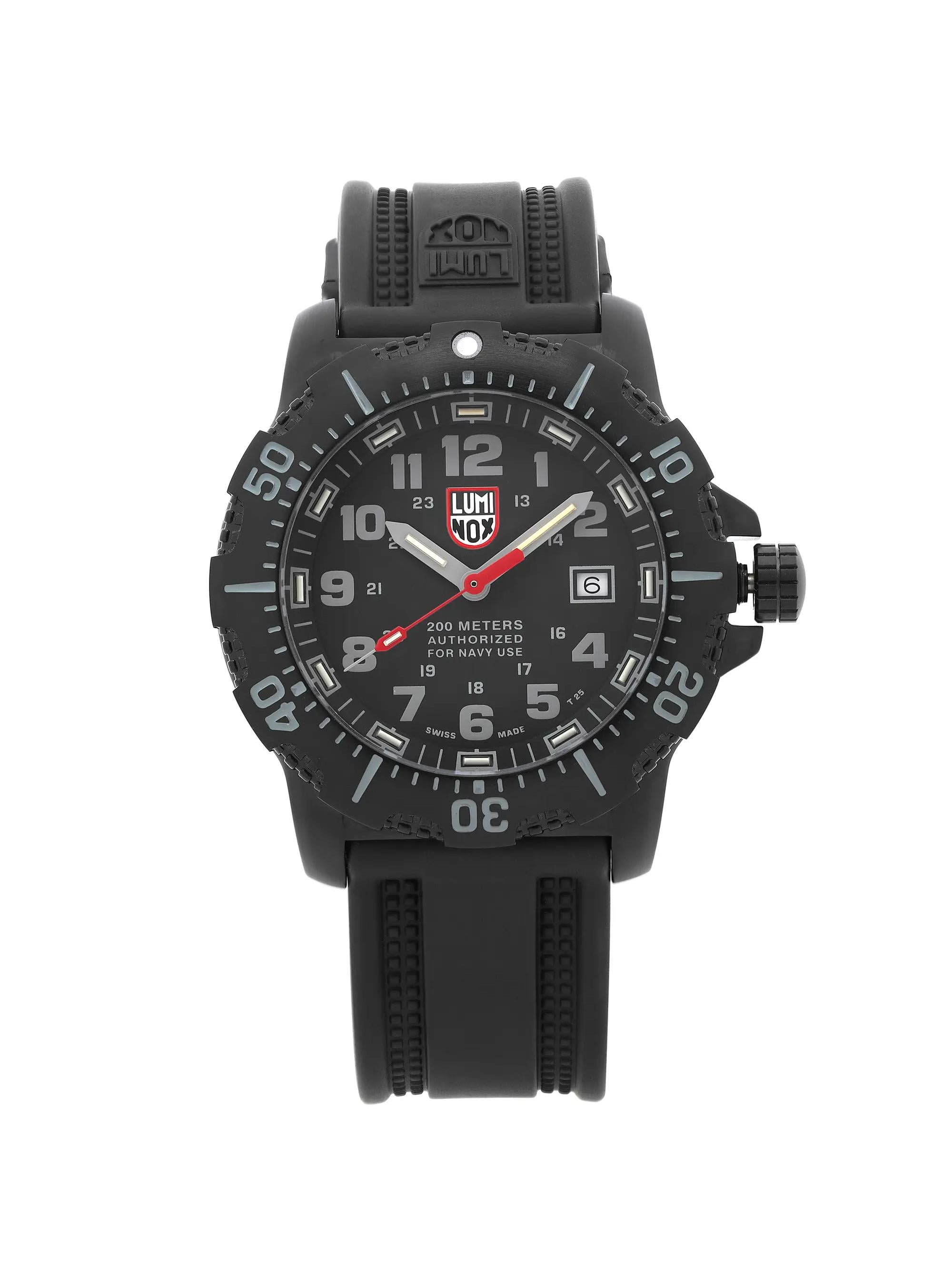 New Luminox Navy Seal 45mm Steel Black Dial Nylon Strap Quartz 