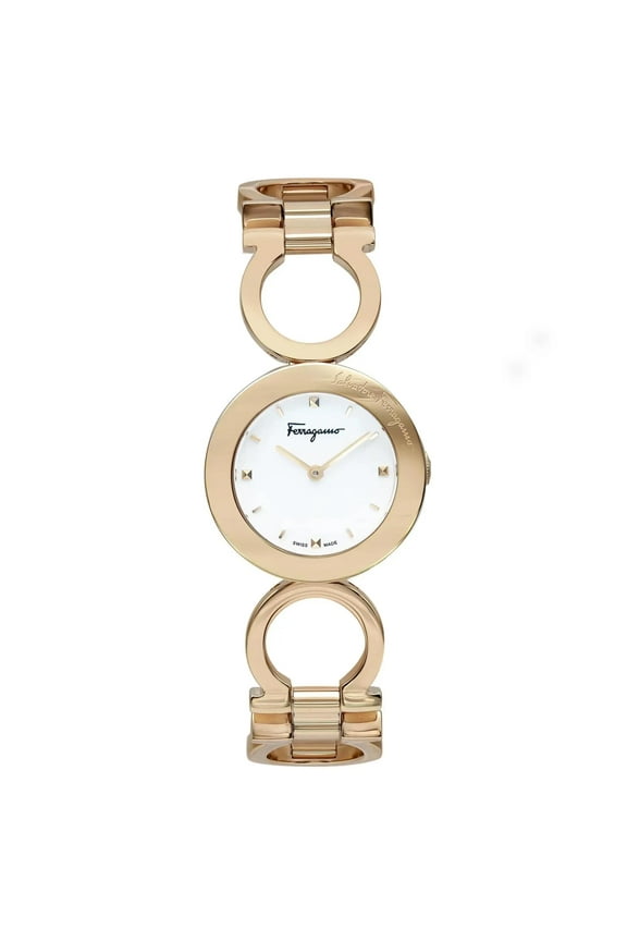 Pre-Owned s Salvatore Ferragamo Gancino Steel Quartz Ladies Watch SFYA00321