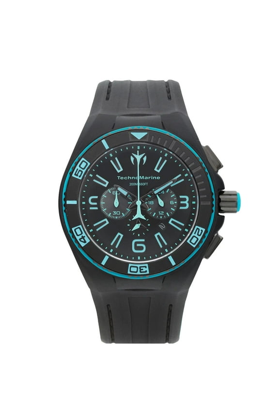 Pre-Owned s TechnoMarine Cruise NIght Vision 45mm Steel PVD Watch 112003