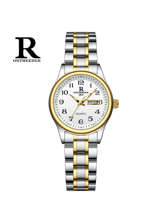 New women's and men's watches, large display quartz watches for seniors, waterproof, suitable for parents, middle-aged and elderly women's wristwatches