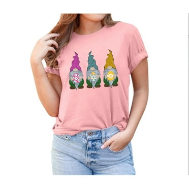 New women's simple printed T-shirt short-sleeved top