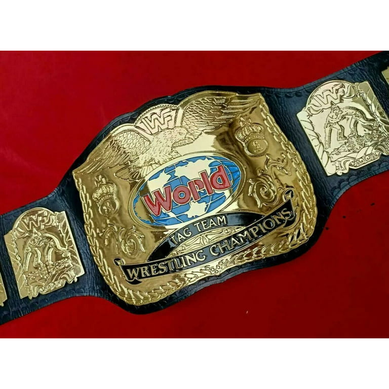 New wwf world tag team belt WWE wrestling gold replica championship belt -  Walmart.com