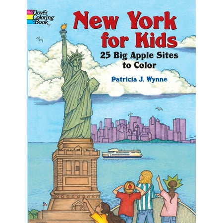 New york for kids: 25 big apple sites to color (paperback): 9780486441269