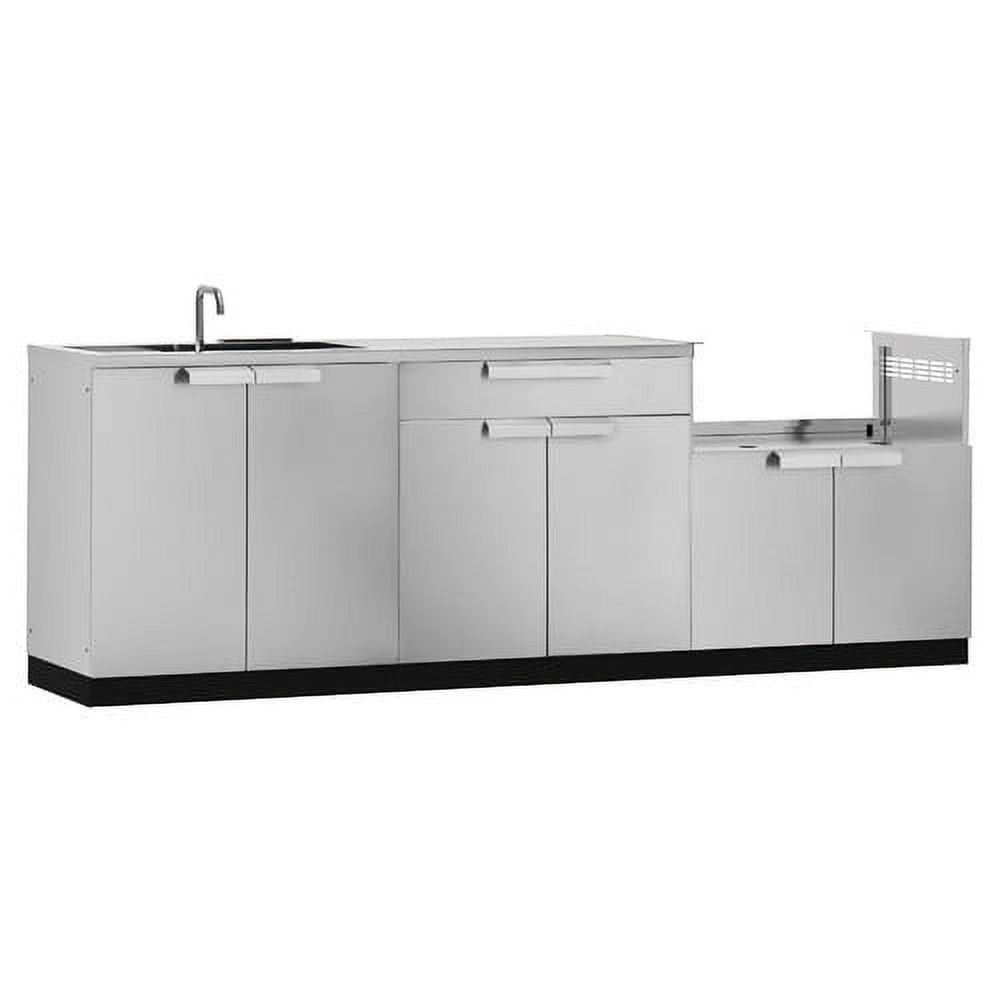 Stainless Steel 97'' Outdoor Kitchen Modular Cabinet Set