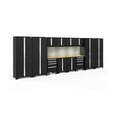 thumbnail image 1 of NewAge Products Bold Series Black 14 Piece Cabinet Set, Heavy Duty 24-Gauge Steel Garage Storage System, Slatwall / LED Lights Included, 1 of 17