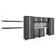 NewAge Products Bold Series Gray 10 Piece Cabinet Set, 24-Gauge Steel Complete Garage Storage System
