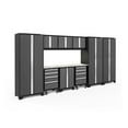thumbnail image 1 of NewAge Products Bold Series Gray 10 Piece Cabinet Set, Heavy Duty 24-Gauge Steel Garage Storage System, LED Lights Included, 1 of 16