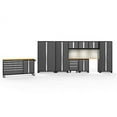 thumbnail image 1 of NewAge Products Bold Series Gray 10 Piece Cabinet Set, Heavy Duty 24-Gauge Steel Garage Storage System, Slatwall / LED Lights Included, 1 of 13