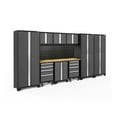 thumbnail image 1 of NewAge Products Bold Series Gray 10 Piece Cabinet Set, Heavy Duty 24-Gauge Steel Garage Storage System, Slatwall / LED Lights Included, 1 of 5