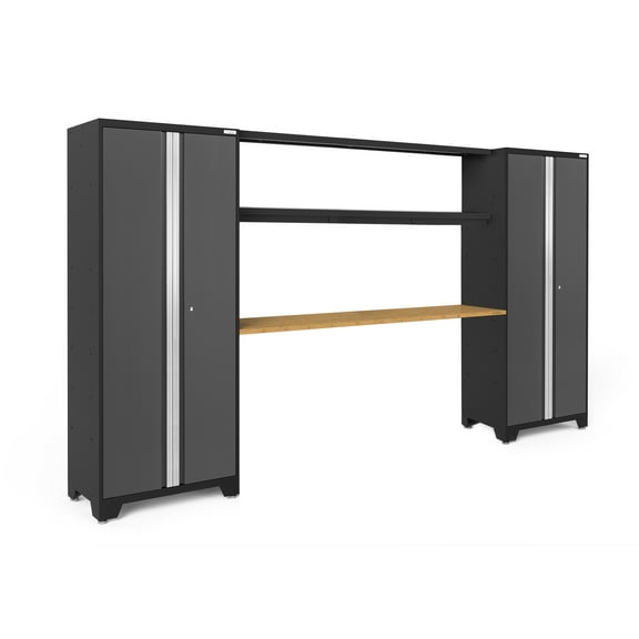 NewAge Products Bold Series Gray 4-Piece Garage Storage Cabinet Set