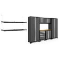 thumbnail image 1 of NewAge Products Bold Series Gray 9 Piece Cabinet Set, Heavy Duty 24-Gauge Steel Garage Storage System, Wall Mounted Shelf Included, 1 of 8