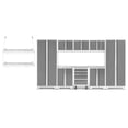 thumbnail image 1 of NewAge Products Bold Series Platinum 11 Piece Cabinet Set, Heavy Duty 24-Gauge Steel Garage Storage System, LED Lights / Wall Mounted Shelf Included, 1 of 15