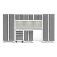 thumbnail image 1 of NewAge Products Bold Series Platinum 8 Piece Cabinet Set, Heavy Duty 24-Gauge Steel Garage Storage System, Slatwall / LED Lights Included, 1 of 14