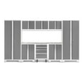 thumbnail image 1 of NewAge Products Bold Series Platinum 9 Piece Cabinet Set, Heavy Duty 24-Gauge Steel Garage Storage System, LED Lights Included, 1 of 14