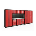 thumbnail image 1 of NewAge Products Bold Series Red 10 Piece Cabinet Set, Heavy Duty 24-Gauge Steel Garage Storage System, Slatwall / LED Lights Included, 1 of 5
