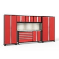 thumbnail image 1 of NewAge Products Bold Series Red 6 Piece Cabinet Set, Heavy Duty 24-Gauge Steel Garage Storage System, Slatwall / LED Lights Included, 1 of 15