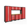 thumbnail image 1 of NewAge Products Bold Series Red 9 Piece Cabinet Set, Heavy Duty 24-Gauge Steel Garage Storage System, LED Lights Included, 1 of 11