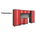 thumbnail image 1 of NewAge Products Bold Series Red 9 Piece Cabinet Set, Heavy Duty 24-Gauge Steel Garage Storage System, Slatwall / Wall Mounted Shelf Included, 1 of 8