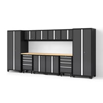NewAge Products Bold Series XL 12 Piece Garage Cabinets Set with Tool, Base, Wall Cabinets and 30 in. Lockers