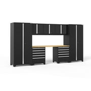 NewAge Products Pro Series Black 8-Piece Garage Storage Cabinet Set