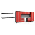 thumbnail image 1 of NewAge Products Pro Series Red 10 Piece Cabinet Set, Heavy Duty 18-Gauge Steel Garage Storage System, Slatwall / Wall Mounted Shelf Included, 1 of 11