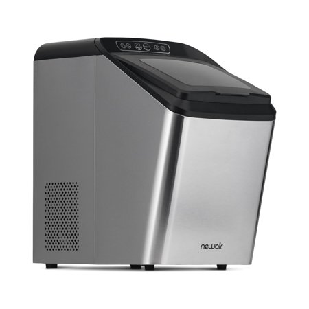 NewAir 30 Lb. Countertop Nugget Ice Maker with Slim, Space-Saving Design, A Self-Cleaning Function, Automatic Water Line and Refillable Water Tank