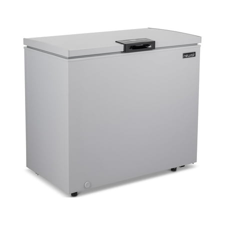 Newair 6.7 Cu. Ft. Chest Freezer with Removable Basket, Quiet Deep Freezer, Digital Temperature Control, Top Open Door Alarm, Fast Freeze Mode, Compact Freezer, Garage Storage, Cool Gray