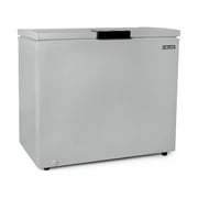 NewAir 6.7 Cu. Ft. Compact Chest Freezer in Cool Gray, Temperature Control, Fast Freeze Mode, Door Alarm, Wire Basket, Self-Diagnose Program, and LED Lighting