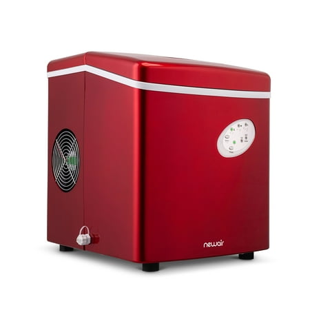 NewAir - 12" 28-lb Portable Ice Maker - 3 Ice Sizes - Red