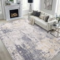 thumbnail image 1 of NewBuros Area Rugs 6'x9', Modern Abstract Non-Slip Washable Rugs for Living Room, Soft Low Pile Stain Resistant Indoor Carpet for Bedroom Dining Room Playroom, Gray Yellow, 1 of 11