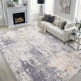 thumbnail image 1 of NewBuros Area Rugs 6'x9', Modern Abstract Non-Slip Washable Rugs for Living Room, Soft Low Pile Stain Resistant Indoor Carpet for Bedroom Dining Room Playroom, Gray Yellow, 1 of 11