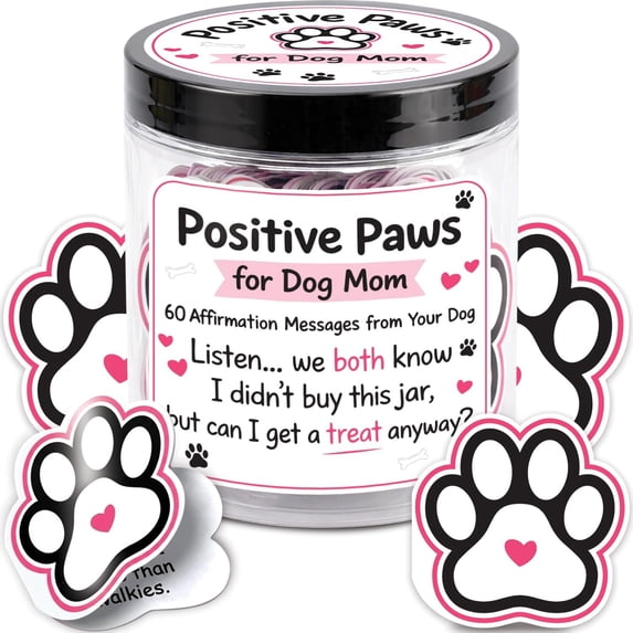 NewEleven Dog Mom Mother's Day Gifts For Mom, Women - Birthday Dog Mom Gift, 60 Inspirational Cards For Dogs Mom, Sister, Wife, Her, Friend - Fur Mama Gifts From Friend, Family - Positive Jar