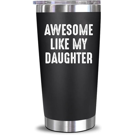 NewEleven Funny Birthday Gift for Dad from Daughter, Cool Present for Father, Husband, Stepdad, Bonus Dad 20oz Tumbler