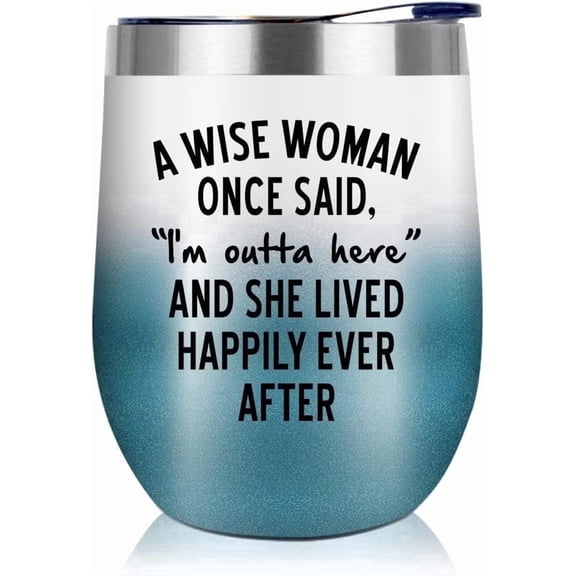 NewEleven Retirement Gifts for Women 2026 – Happy Retirement, Coworker Leaving, Farewell, Goodbye Gifts – 12oz Wine Tumbler with Lid and Straw