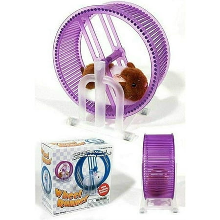 NewHappy Hamster Pet with WHEEL RUNNER Battery Operated Kid's Toy -Purple