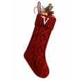 thumbnail image 1 of NewHappy Personalized Christmas Stockings with Initials, 18 Inches Large Embroidered Monogrammed Cable Knit Christmas Stocking for Family, Xmas Holiday Party Gifts & Decoration for Fireplace, 1 of 4