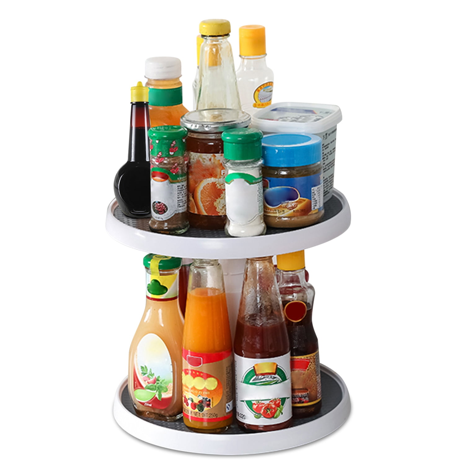 PHINOX Spice Rack Organizer for Cabinet, 2 Tier Lazy Susan, Lazy