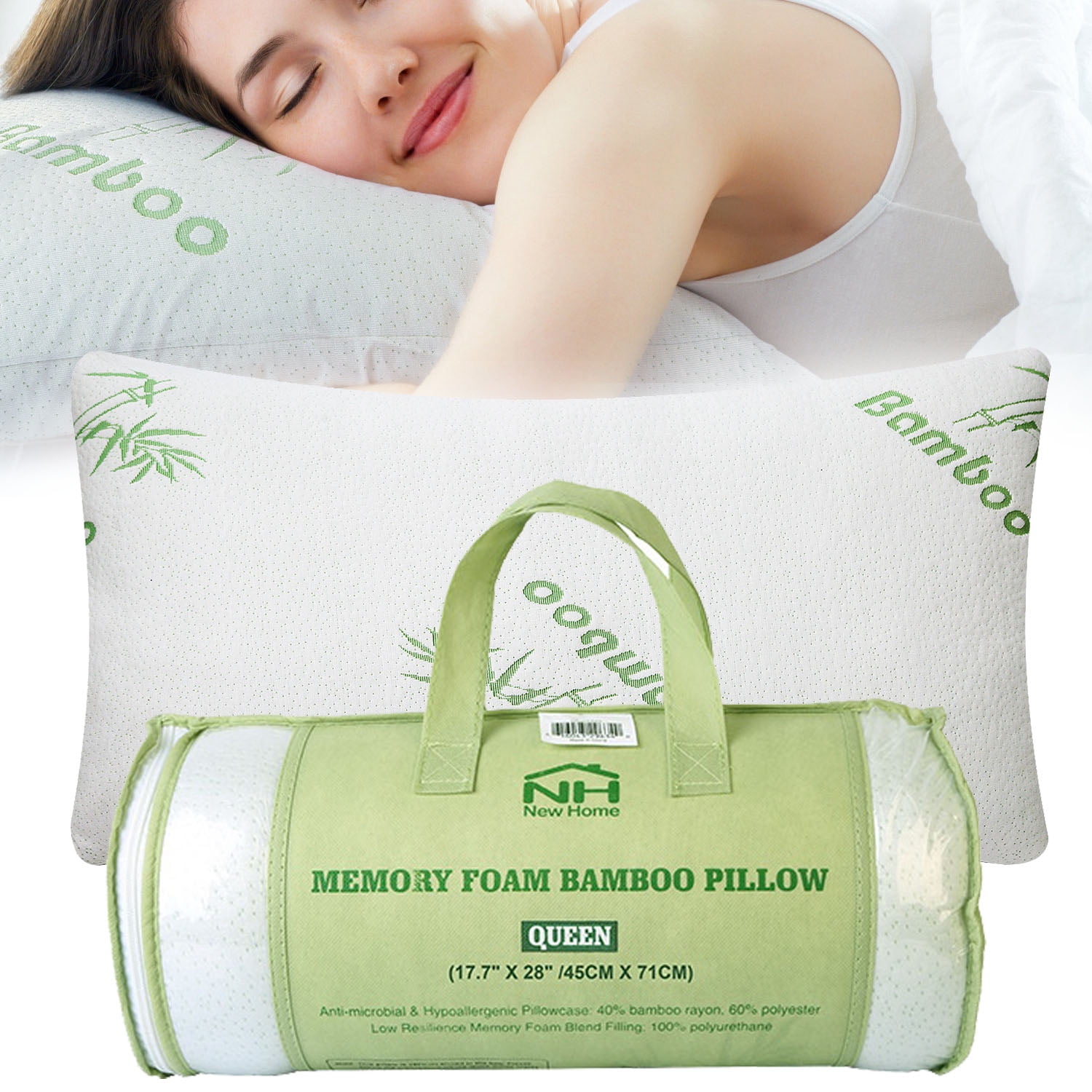 NewHome Bamboo Shredded Memory Foam Pillow